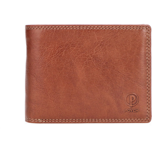 Pánska kožená peňaženka Poyem koňaková 5237 Poyem KO 64020428