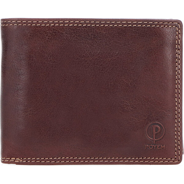 Pánska kožená peňaženka Poyem hnedá 5236 Poyem H 64020439