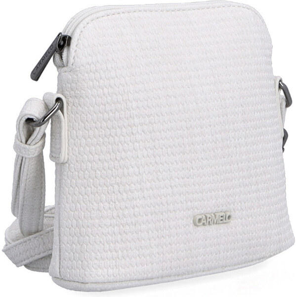 Kabelka zo syntetickej kože crossbody Carmelo krémová 4340 K 64020582