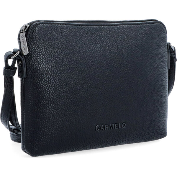 Kabelka zo syntetickej kože crossbody Carmelo čierna 4333 C 64020597