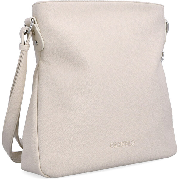 Kabelka zo syntetickej kože crossbody Carmelo béžová 4271 BE 64020621