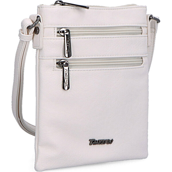 Kabelka zo syntetickej kože crossbody Tangerin krémová 8047 K 64020624