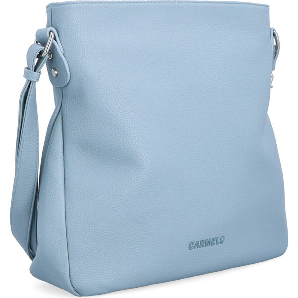 Kabelka zo syntetickej kože crossbody Carmelo modrá 4271 SM 64020620