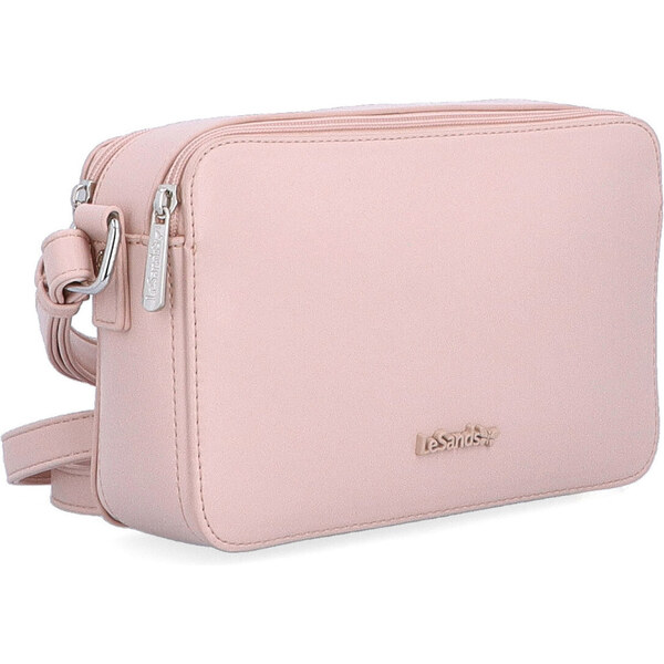 Kabelka zo syntetickej kože crossbody Le Sands ružová 7717 R 64020634