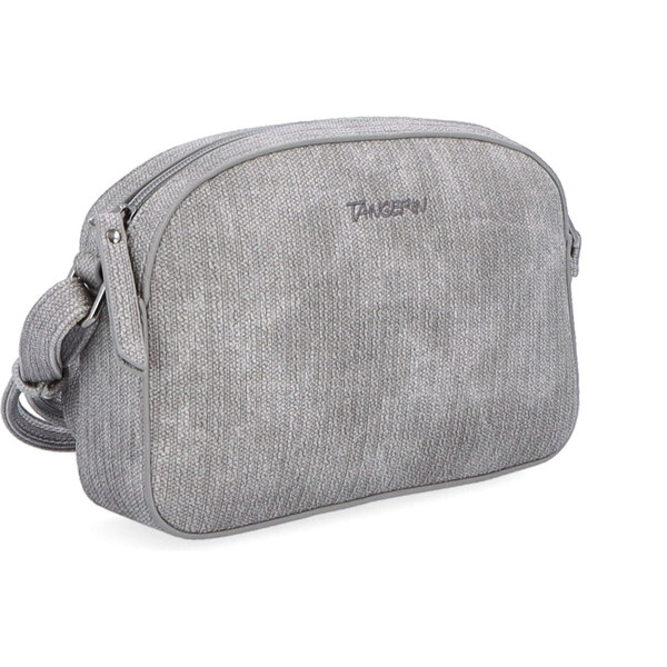 Kabelka zo syntetickej kože crossbody Tangerin sivá 7012 S 64020658