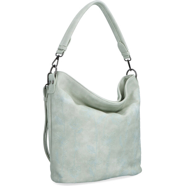 Kabelka zo syntetickej kože cez rameno Indee sivá 6328 S 64020750