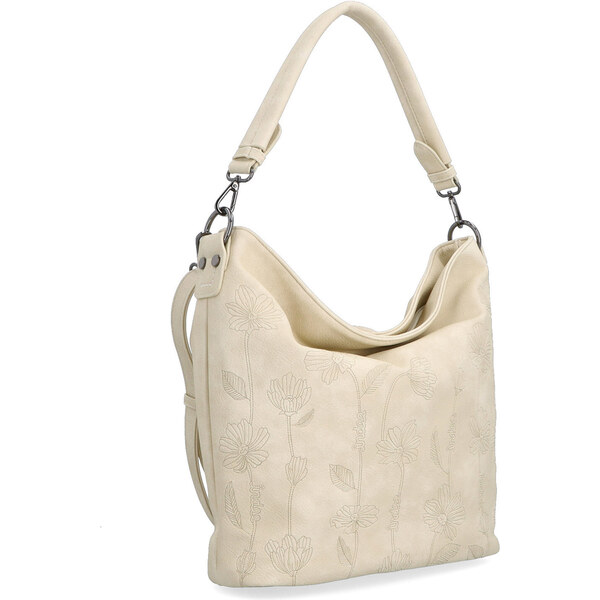 Kabelka zo syntetickej kože cez rameno Indee béžová 6328 BE 64020752