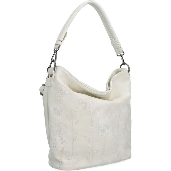 Kabelka zo syntetickej kože cez rameno Indee krémová 6328 K 64020751