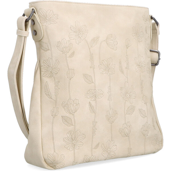 Kabelka zo syntetickej kože crossbody Indee béžová 6327 BE 64020755