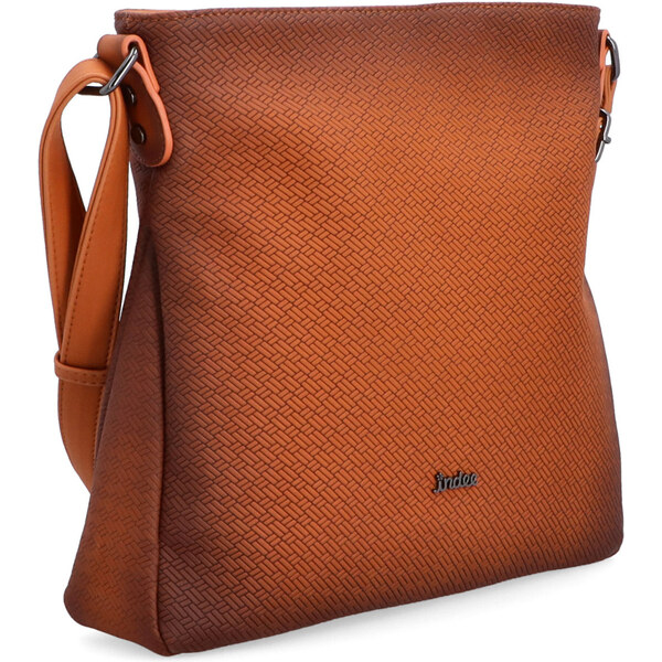 Kabelka zo syntetickej kože crossbody Indee oranžová 6317 O 64020761