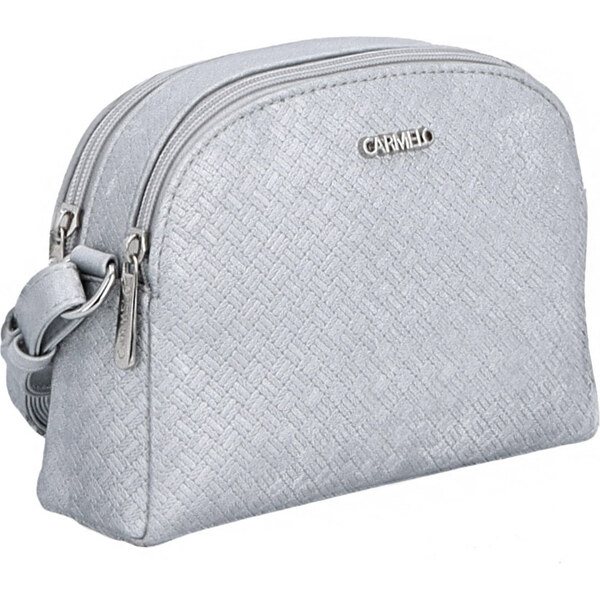 Kabelka zo syntetickej kože crossbody Carmelo sivá 4346 SS 64020781