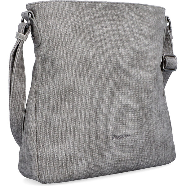 Kabelka zo syntetickej kože crossbody Tangerin sivá 7010 S 64020889