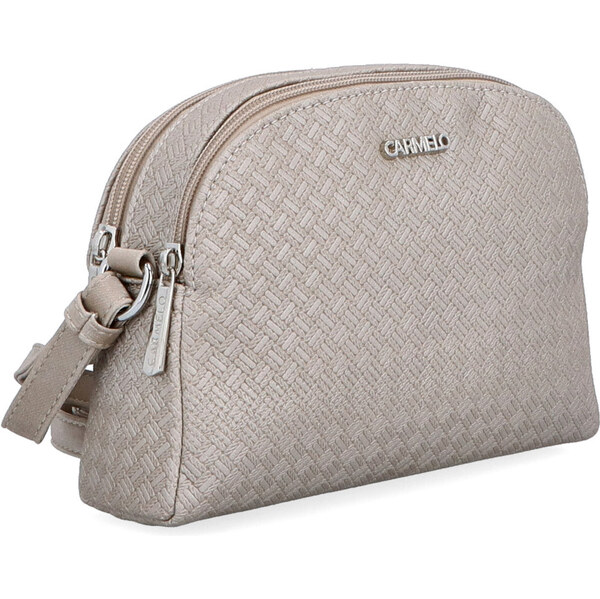 Kabelka zo syntetickej kože crossbody Carmelo béžová 4346 BE 64020892