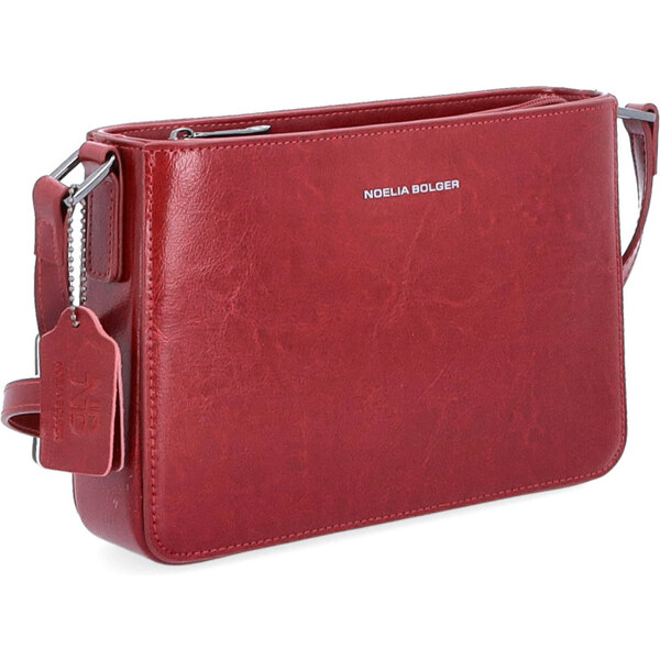 Kožená kabelka crossbody Noelia Bolger červená NB 0103 TCV 64020897