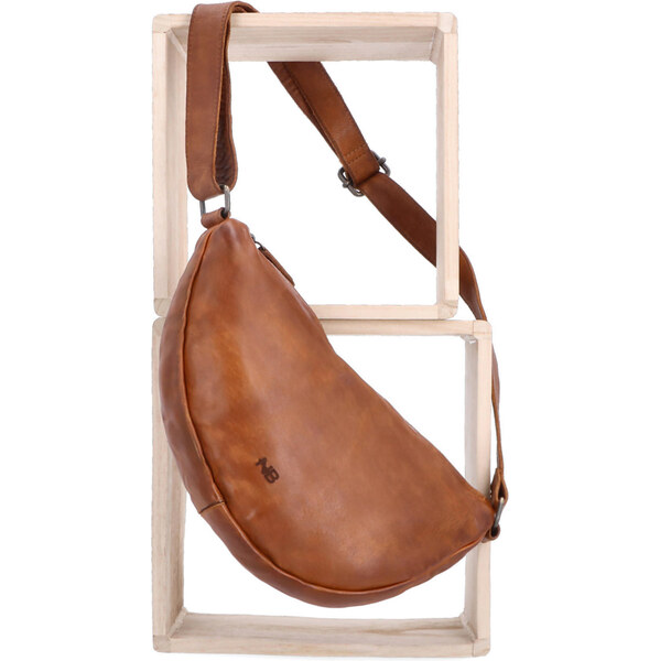 Kožená kabelka crossbody Noelia Bolger koňaková NB 2413 KO 64020940