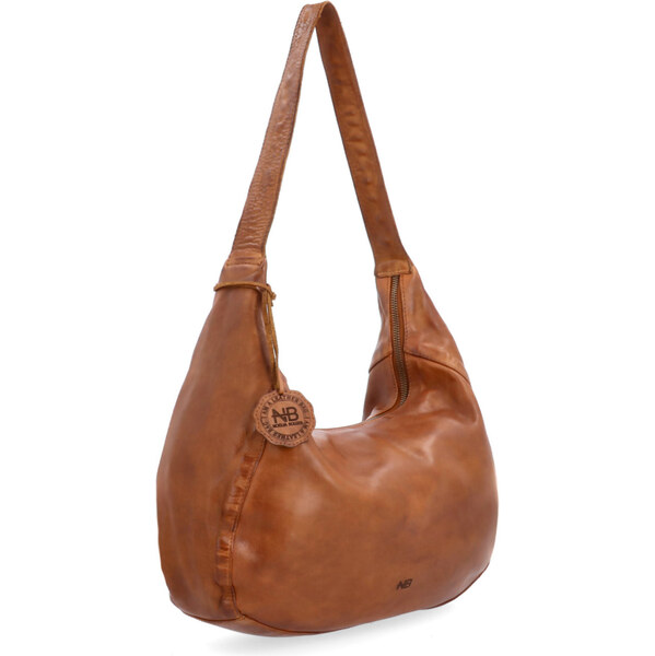 Kožená kabelka cez rameno Noelia Bolger koňaková NB 2410 KO 64020947