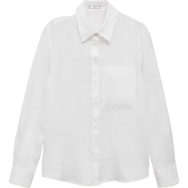 MANGO Blúzka šedobiela 65772828