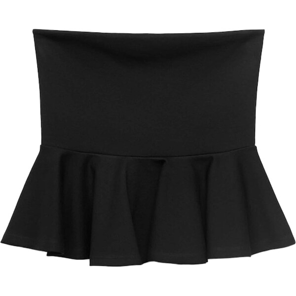 MANGO Top PEPLUM čierna 65880625