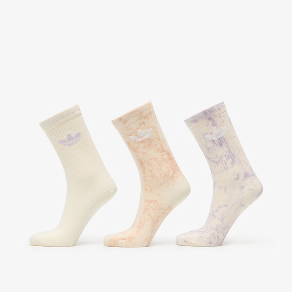 adidas Originals adidas Tie Dye Crew Socks 3-Pack Halo Blush/ Silver 64046106