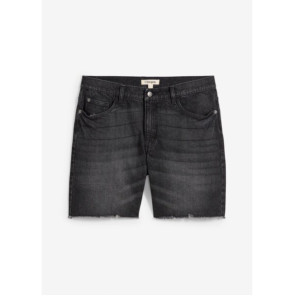 bonprix Džínsové bermudy, dlhé, Relaxed Fit, farba čierna 64039504
