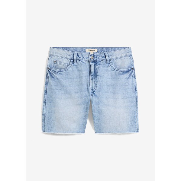 bonprix Džínsové bermudy, dlhé, Relaxed Fit, farba modrá 64039505