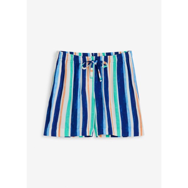 bonprix Šortky bez zapínania z jemnej viskózy, farba modrá 64039548