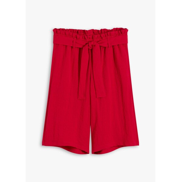 bonprix Bermudy z padavého viskózového mixu, farba červená 64039557