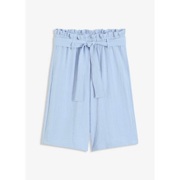 bonprix Bermudy z padavého viskózového mixu, farba modrá 64039556