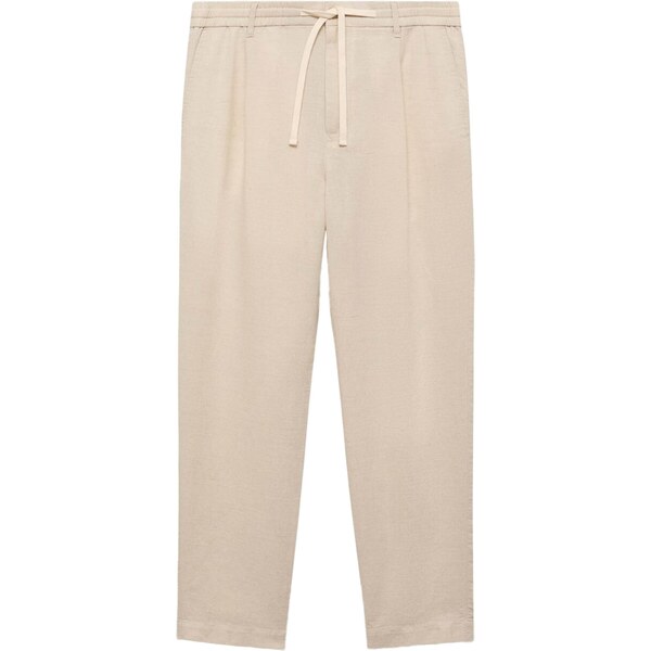 MANGO MAN Plisované nohavice Romelino béžová 64045468