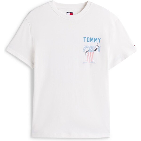 Tommy Jeans Tričko USA modrá / oranžová / biela 64045617