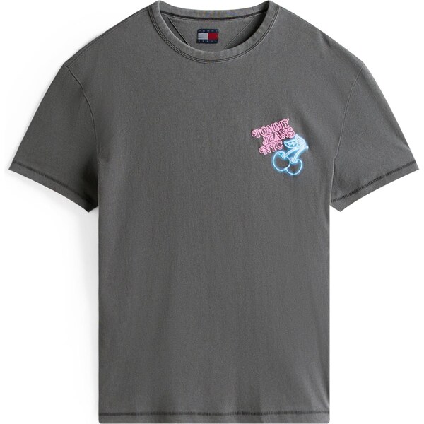 Tommy Jeans Tričko NOVELTY FAIR neónovo modrá / ružová / čierna / 64045623