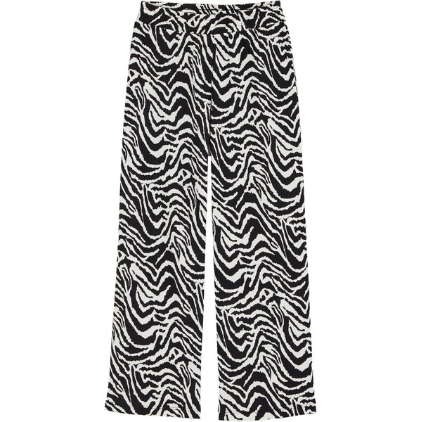 WE Fashion Nohavice čierna / biela 65880844