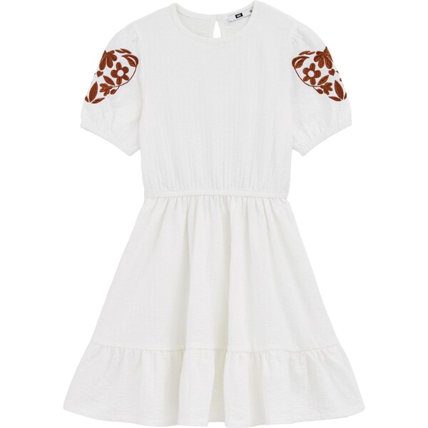 WE Fashion Šaty karmínovo červená / prírodná biela 64045736