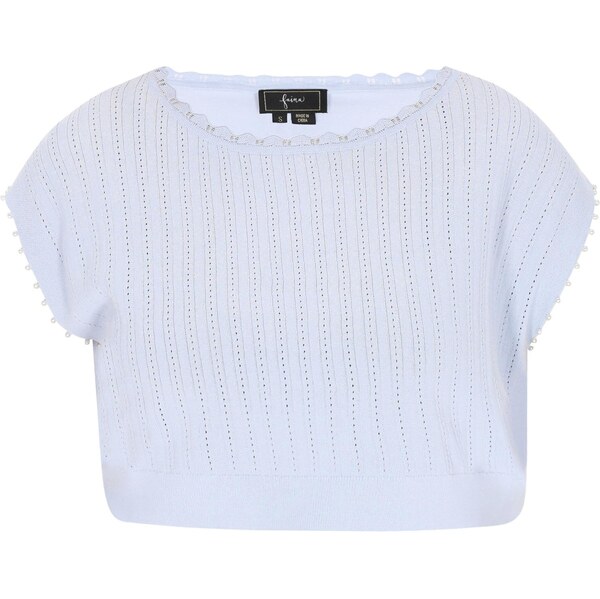 faina Vyšívaný top Fashion Look svetlomodrá 65876488