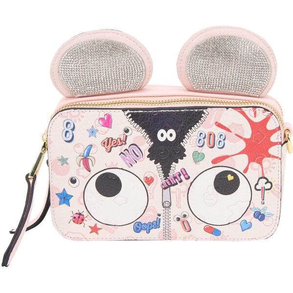 MYMO Taška cez rameno Pop Eyetheme ružová / krvavo červená / čierna / 64045355