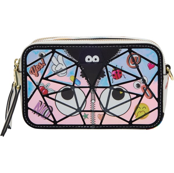MYMO Taška cez rameno Pop Eyetheme fialová / ružová / čierna / biela 64045385