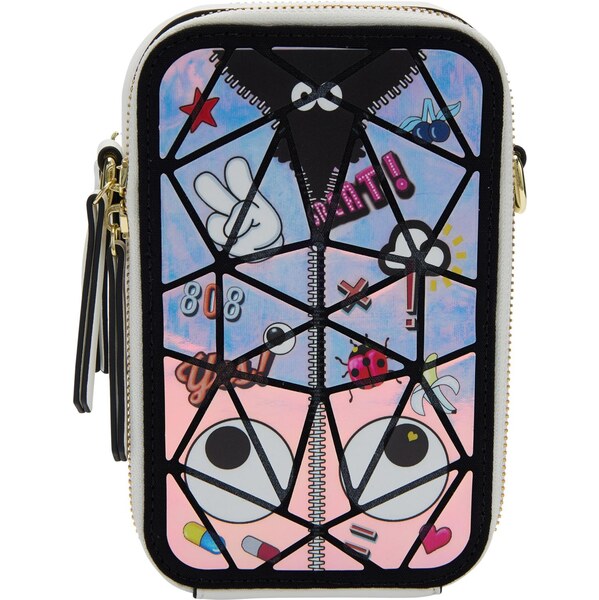 MYMO Taška cez rameno Pop Eyetheme svetlomodrá / ružová / čierna / 64045392