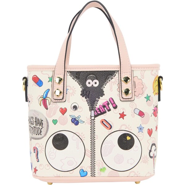 MYMO Kabelka Pop Eyetheme modrá / ružová / čierna / biela 66068701