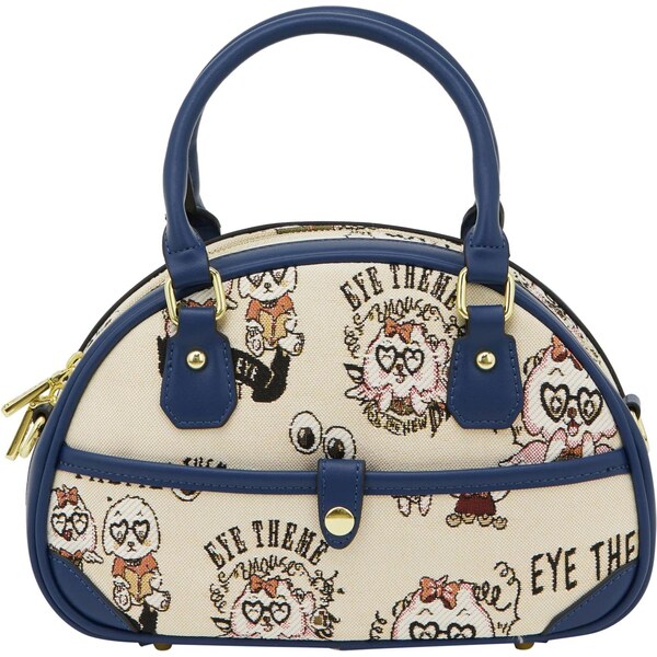 MYMO Kabelka Pop Eyetheme béžová / námornícka modrá / žltá / čierna 65878763