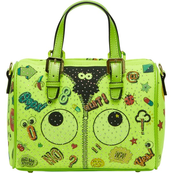 MYMO Kabelka Pop Eyetheme neónovo zelená / tmavozelená / tmavočervená 65878762