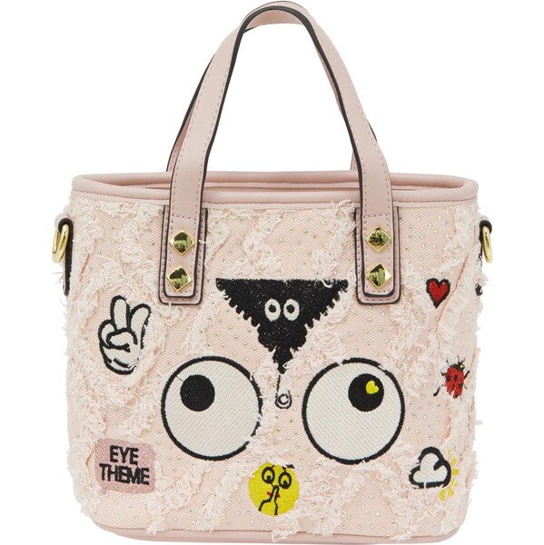 MYMO Kabelka Pop Eyetheme svetloružová / červená / čierna / biela 65878798