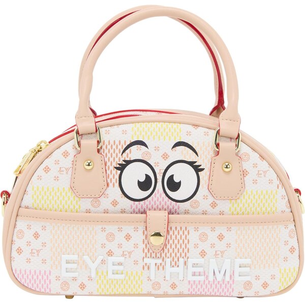 MYMO Kabelka Pop Eyetheme pastelovo žltá / pastelovo ružová / čierna / 65878820