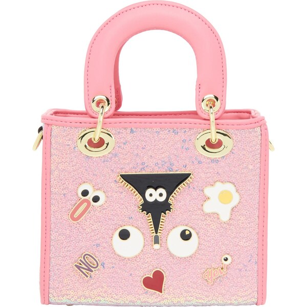 MYMO Kabelka Pop Eyetheme svetloružová / tmavočervená / čierna / biela 66025940