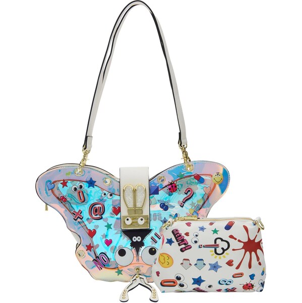 MYMO Kabelka na rameno Pop Eyetheme svetlomodrá / svetlozelená / 65652307