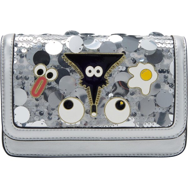 MYMO Listová kabelka Pop Eyetheme tmavožltá / čierna / strieborná / 65878829