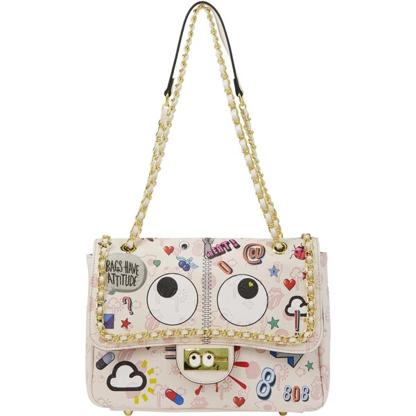 MYMO Kabelka na rameno Pop Eyetheme pastelovo ružová / tmavočervená / 65652310