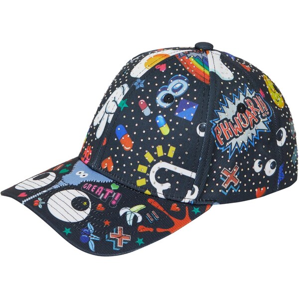 MYMO Čiapka Pop Eyetheme svetlomodrá / žltá / čierna / biela 65878830