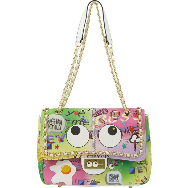 MYMO Kabelka na rameno Pop Eyetheme svetložltá / svetlozelená / ružová 65652390