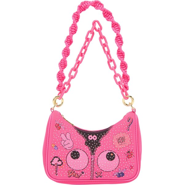 MYMO Kabelka na rameno Pop Eyetheme tmavomodrá / neónovo ružová / 65652393