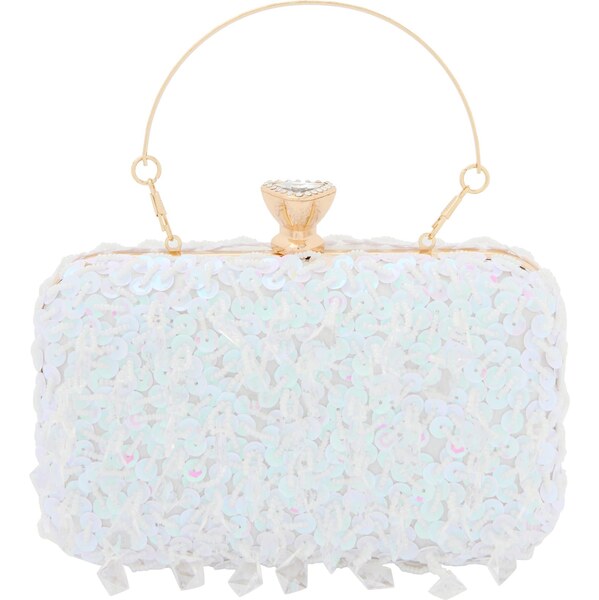 faina Listová kabelka azúrová / biela 66141334